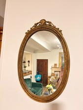 Ancien Miroir Murale Ovale