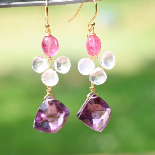 Boucles oreilles pierre - d'oreilles, en