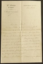 Maréchal & Président de la République Patrice de MAC MAHON autographe