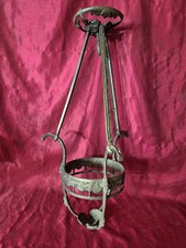 MONTURE DE LUSTRE ART DÉCO,NOUVEAU, BRONZE,LAITON,obus 3 Tulipes