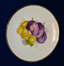 Vintage Johann Haviland Bavaria Allemagne Prunes Avec Raisin Motif 19.1cm Plaque