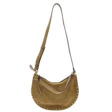 Isabel Marant Oskan Sac À Bandoulière En Suède Marron Avec Fermeture Éclair