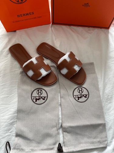 Claquette hermes oran marron - hermes,