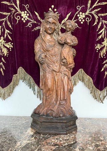 Grande statue bois vierge - grande, en