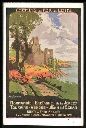 Carte postale artiste chemin - carte,