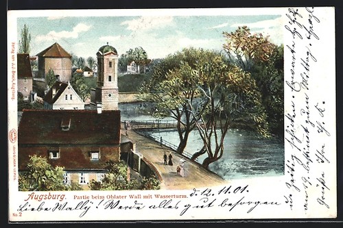 Carte postale augsbourg mur - postale,