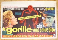 GORILLE VOUS SALUE BIEN Lino Ventura affiche cinema belge originale '58