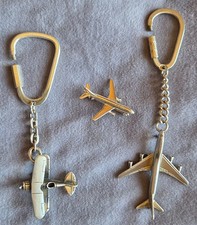 Lot 2 porte clé AVION argent