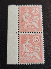 Timbre France 125** en paire neuf sans charnière ref V 40/1