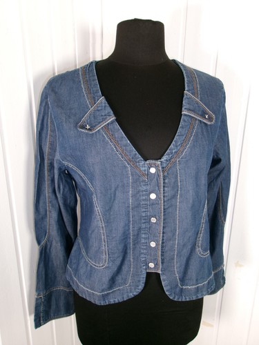 Veste courte jeans - , boutons