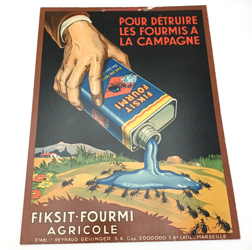 Ancienne affiche cartonée - affiche,