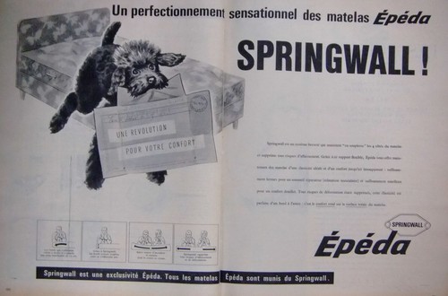 Publicité 1961 matelas - publicitÉ,