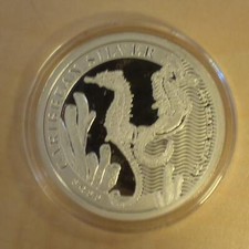 Barbados 1$ Seahorse 2022 1 oz silver 99.9% silver coin with a capsule  (argent)