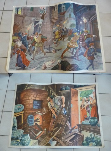 Affiche scolaire vintage - affiche,