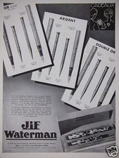 Publicité 1932 jif waterman - 1932,