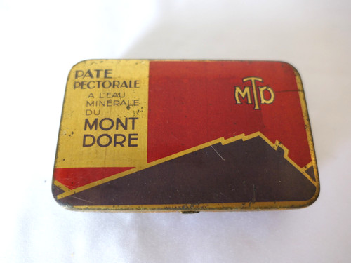 Boîte ancienne tôle pate - ancienne,