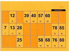Lot de 1000 Cartons de Loto Standard – Bristol 160g – 148x105mm – Orange