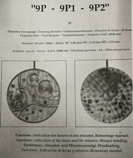 PIAGET 9P2 - PIECES MOUVEMENT - STOCK NEUF