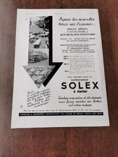 Publicité ad 1934 Carburateur Solex/ Cigarettes Celtique/Chaffoteaux Maury  2980