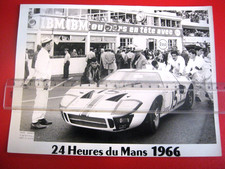 Tirage argentique d'époque: 24 H. du Mans 66, Ford GT 40 de Ligier - Grossman