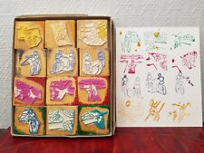 Boîte de tampons auto-école. "le dépassement du cycliste" collection Rare. Vélo 