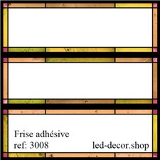 Vinyl adhésif vitraux frise