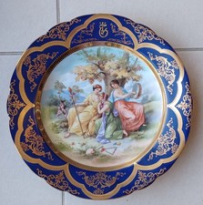 ANCIEN GRAND plat PORCELAINE