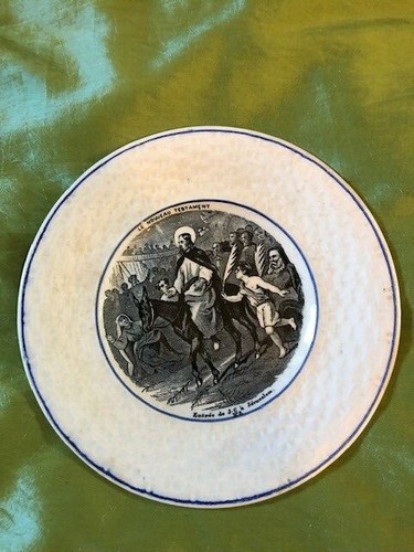 Assiette parlante porcelaine - assiette,