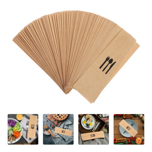 100 pcs pochette couverts - 100, À