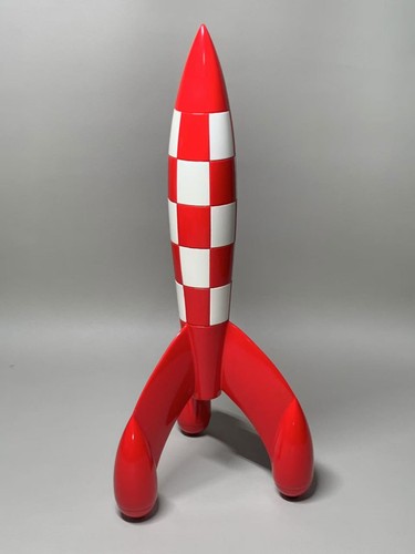 Tintin moon rocket 30cm - moon, resin