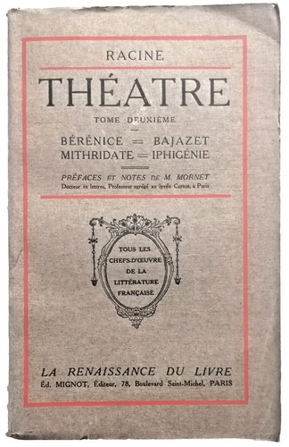Racine théâtre tome - racine,