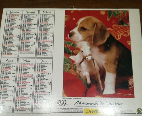 Calendrier ptt almanach du - calendrier, ,