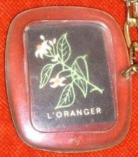 Porte-clés key ring Pagés Infusion VERVEINE & Cie ... Dessin fleur d' ORANGER