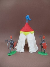 ELASTOLIN no Ougen Moyen âge Tente et  2 chevaliers swoppet 54mm