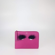 Pochette plate monstre en cuir
