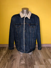 jolie veste en jeans fourrée trucker brut homme LEVI'S premium taille XXL
