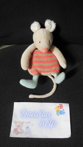 Doudou peluche souris biscotte - peluche,