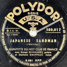 Quintette Hot Club de France, Django Reinhardt, Grappelly 78 RPM POLYDOR 580.017