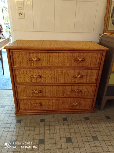 Commode rotin bambou - et,