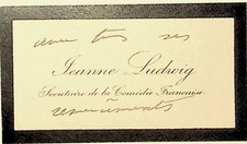 ✒ C.A Jeanne LUDWIG actrice Comédie Française morte à 30 ans - rare