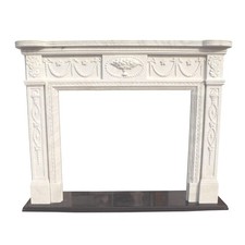 Cheminée en marbre blanc