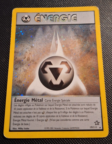 Carte pokemon energie - carte, metal