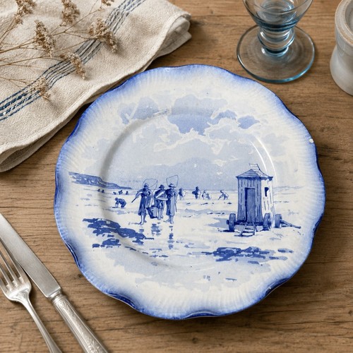 Assiette plate ancienne - , en