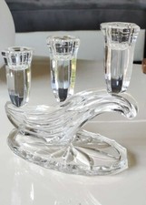 Chandelier Design vintage en cristal de plomb Marque Buder, à 3 feux de lumières