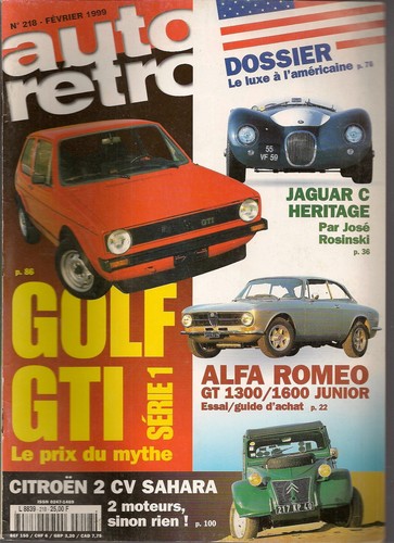 Auto retro 218 golf - retro, gti