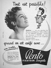 PUBLICITÉ PENTO FIXATEUR SOUPLE TOUT EST POSSIBLE QUAND ON EST COIFFÉ AVEC