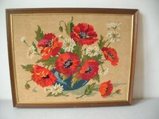 Ancien canevas fait tapisserie