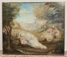 Ancienne huile sur panneau