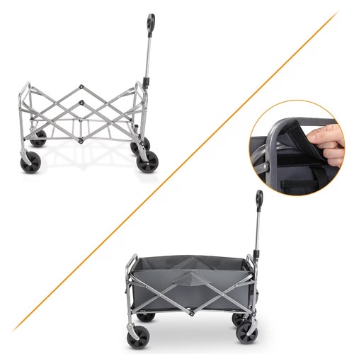 Chariot pliable roulettes - chariot, à