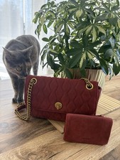 Sac A Main Et Portefeuille NAT ET NIN TBE rouille Rouge Bordeaux